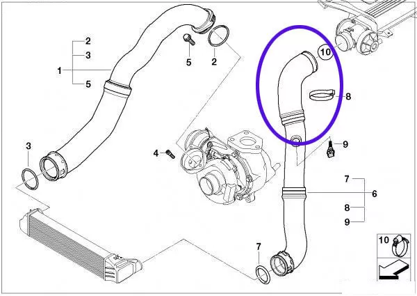 EGR flange BMW E46 318D/320D/330D EGR-07-SI - Fmic.pl