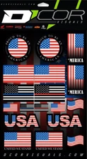 D'COR VISUALS 40-90-120 Decal Sheet - USA