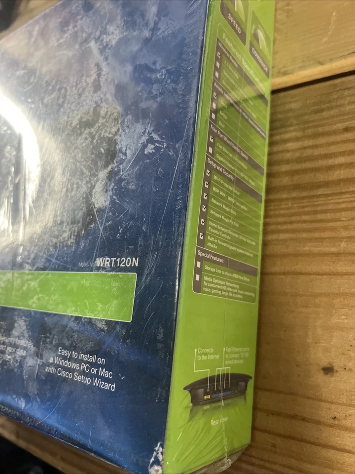 Linksys Cisco Wireless-N Home Router Model WRT120N 4-Port 10/100 Ethernet - Image 4 of 4