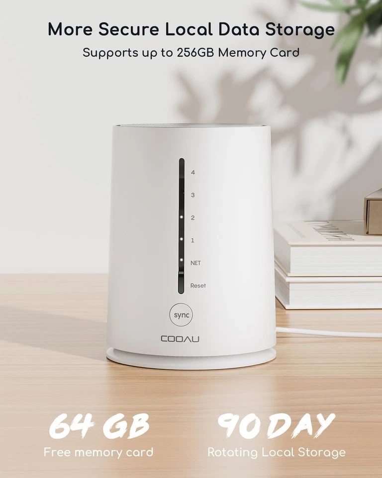 COOAU 4MP Solar Security Cameras Outdoor Wireless System, 5GHz & 2.4GHz WiFi - Image 3 of 4