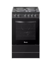 50cm Electric Cooker Swan SX16710B with Solid Plate Hob - Black