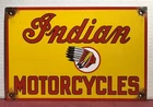 VINTAGE INDIAN MOTORCYCLES 12” PORCELAIN SIGN PARTS CHIEF DEALER MOTOR OIL
