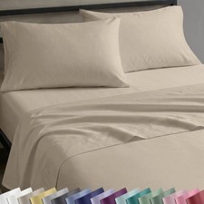 California Design Den King Size Sheets Set - Natural 100 Cotton Sheets King Siz