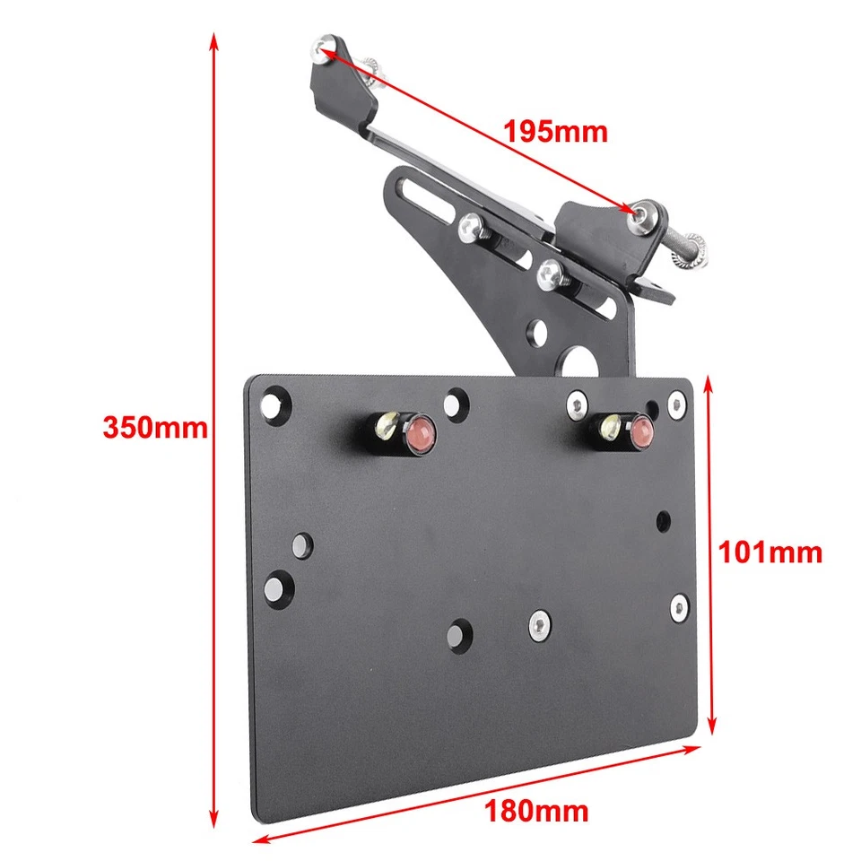 Soporte de matrícula eliminador de guardabarros de montaje lateral negro para Harley Sportster Foto 2 de 4