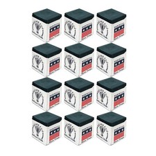 Silver Cup Pool Cue Chalk Navy 1 Dozen