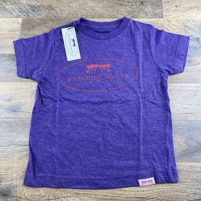 Watching Waves Size Medium Youth Purple Tee Shirt Top Private Selection Apparel