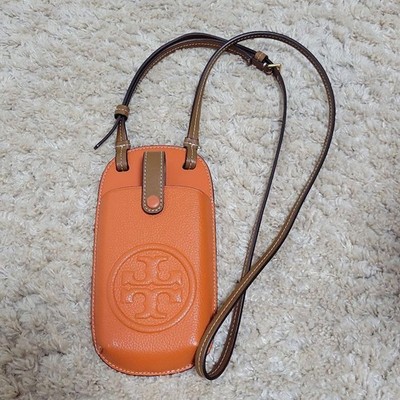 Duty Paid TORY BURCH Perry Bombe Leder Logo Smartphone Umhängetasche Damen