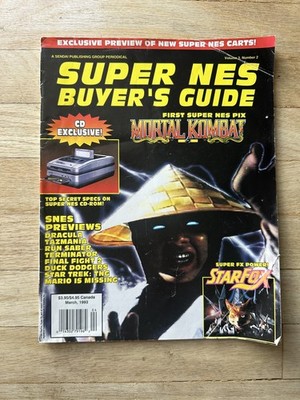 Sendai Publish SNES Buyer Gu  Vol. 3, #2 ''Mortal Kombat, StarFox, SNES Prev VG