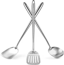 Yosukata 17" Wok Spatula and Ladle and Turner Spatula - Cooking Tools