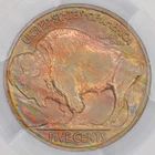 1916 5C Buffalo Nickel PCGS MS64 - Lovely Rainbow Toning