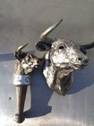 Schlitz bull bar man cave tap handle 1978 & bulls head from sign  - parts repair — photo 1
