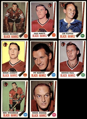 1969-70 Topps Chicago Blackhawks Near Team Set 5.5 - EX+ 3916358 (8 / 11 cards)