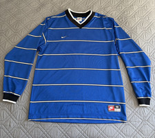 Retro 1990s - Nike Soccer Jersey Template Blu...