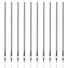 10 Pcs Leather Sewing Awl Hand Needle Canvas Silver