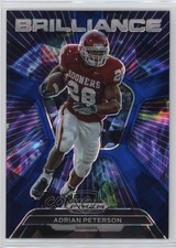 2024 Panini Prizm Draft Picks Brilliance Blue Ice 74/99 Adrian Peterson v1x