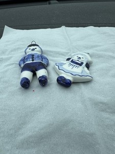Dutch Boy And Girl Ornaments Blue And White