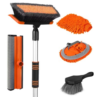 62'' Car Wash Brush with Long Handle, Scratch-Free Soft Bristles Sturdy Car W...