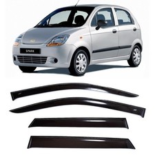 Tape-on Window Visors Rain Guards Fit Chevrolet Spark 2005-2008 Wind Deflectors Tape-on Window Visors Rain Guards Fit Chevrolet Spark 2005-2008 Wind Deflectors