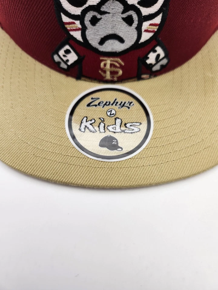 KIDS Zephyr Florida State Seminoles “Shibuya" Structured FLAT Bill ADJ Hat NWT - Image 2 of 4