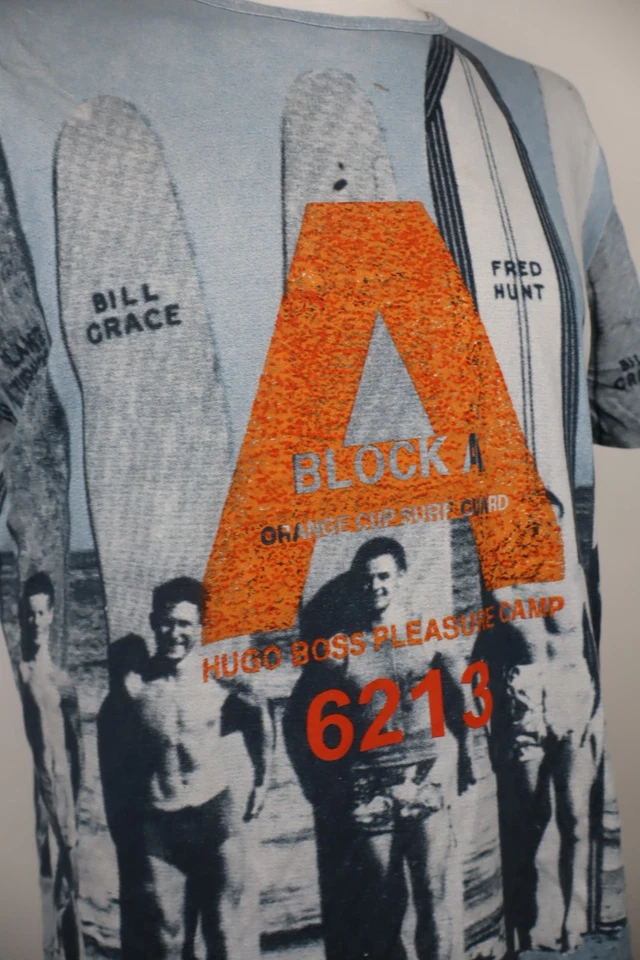 HUGO BOSS MAGLIA UOMO TG S MAN T-SHIRT CASUAL VINTAGE COTONE MANICA CORTA LOGO - Immagine 3 di 4