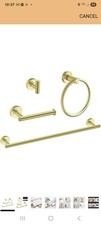Gold bathroom accessories set