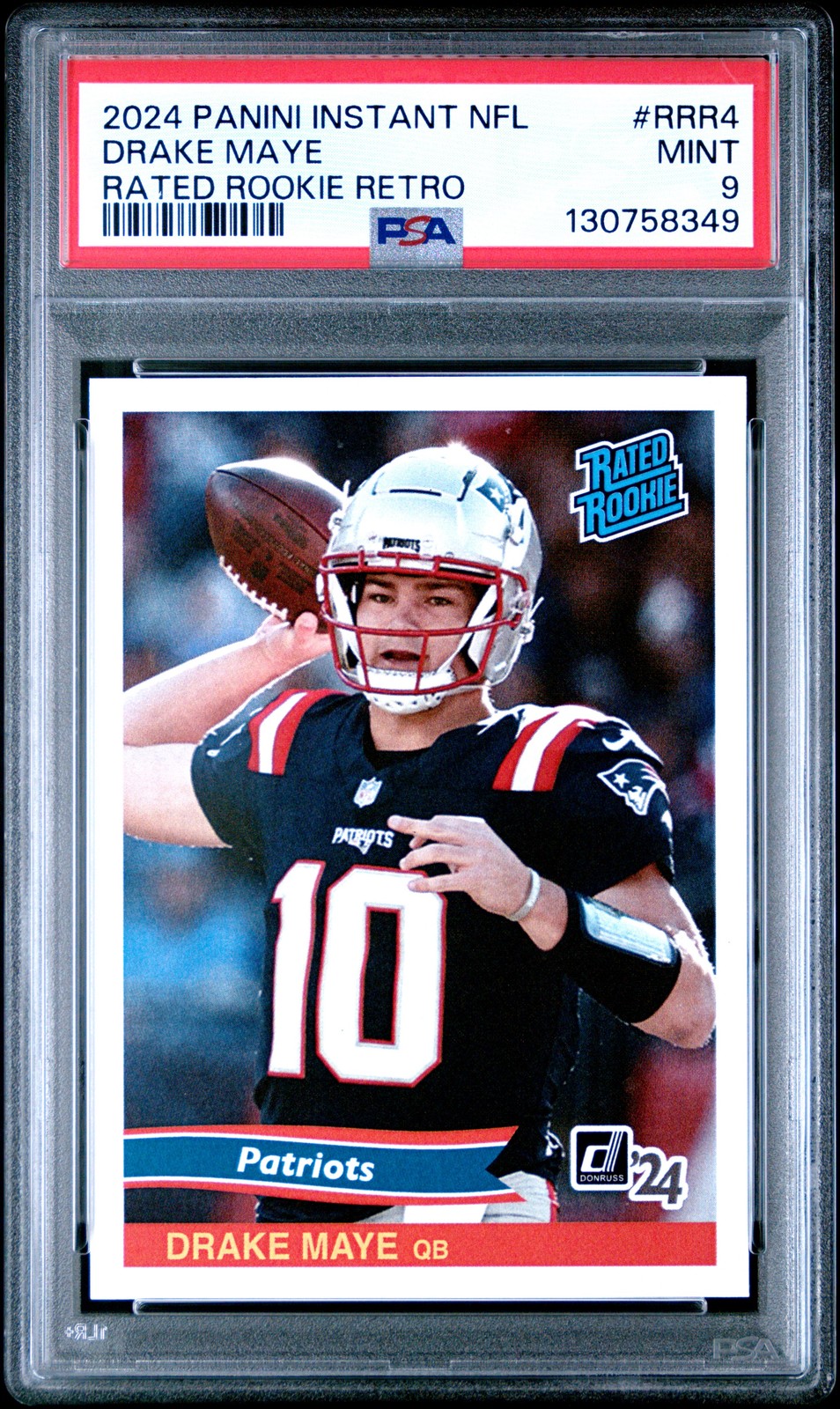 2024 PANINI INSTANT NFL RR RETRO #RRR4 DRAKE MAYE PSA 9