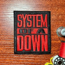 SoaD Fan Patch System Of A Down Heavy Metal Music Red Embroidered Iron On 3x2.5"