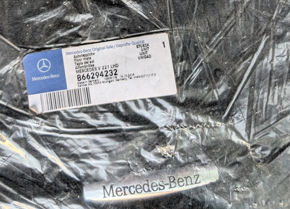 Nuevo juego alfombrillas alfombrillas originales Mercedes-Benz Clase S (2007-2013) OE 66294232 Foto 3 de 3