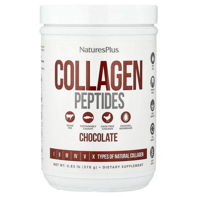 NaturesPlus, Kollagenpeptide, Schokolade, 378 g (0,83 lb.)