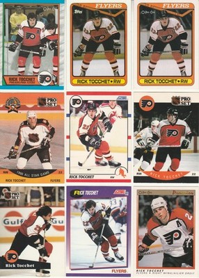   Huge 50 + different RICK TOCCHET cards lot 1989- 2000 Flyers Penguins Bruins