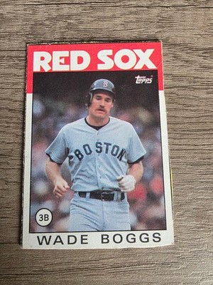 1986 Topps box bottom #B Wade Boggs (V4)