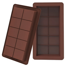 Onlineforu Ltd - Large Deep Chocolate Bar Moulds, Deep Silicone Candy Bar Molds