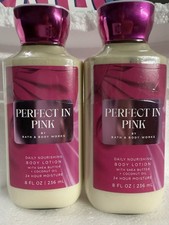 2 New PERFECT IN PINK BATH BODY WORKS BODY LOTION CREAM