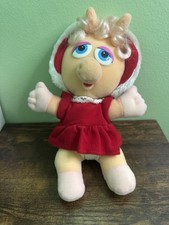 Vintage 1987 Baby Miss Piggy Plush Muppets Jim Henson Holiday TV Collectiblev