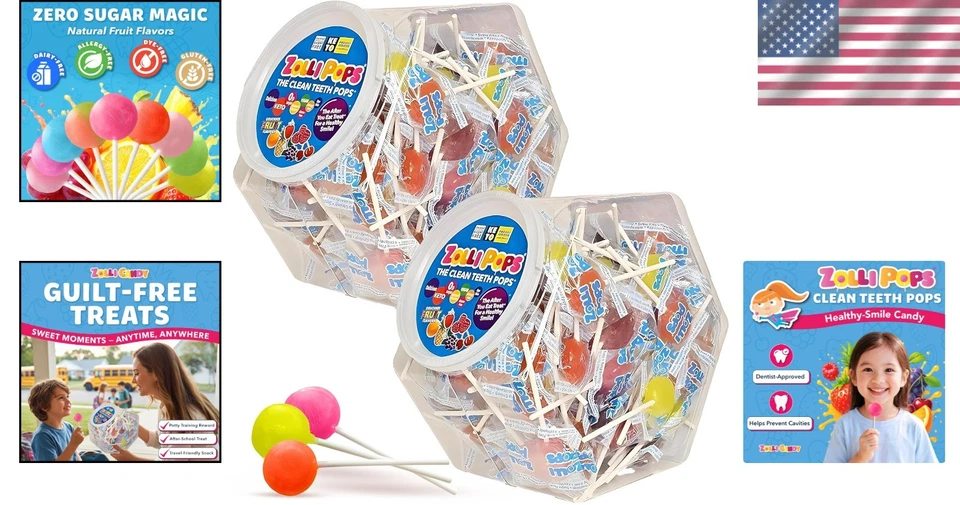 Sugar-Free Lollipops for Healthy Smiles, Assorted Flavors - Image 2 of 4