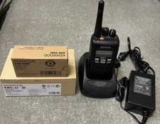 KENWOOD NX-300 K UHF PORTABLE. NEW KMC-41M, NEW & OLD KNB-50NC AND USED KSC-32.