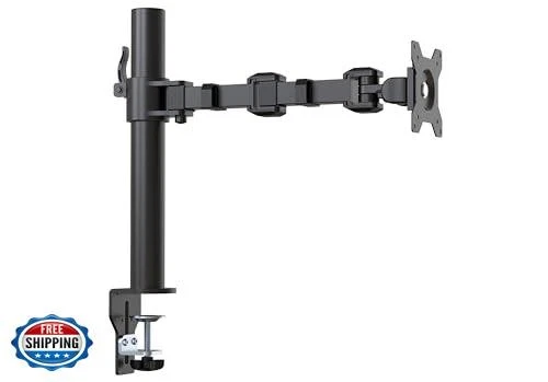 Amazon Basics Single Computer Monitor Stand with Tilt and Rotation, Height Ad - Image 2 of 4