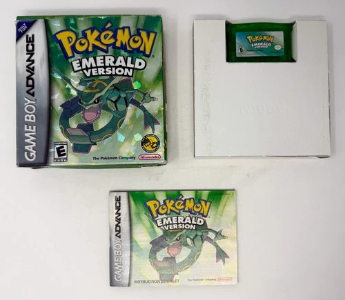 Pokemon Emerald Version COMPLETE CIB (Game Box Manual) Game Boy Advance GBA