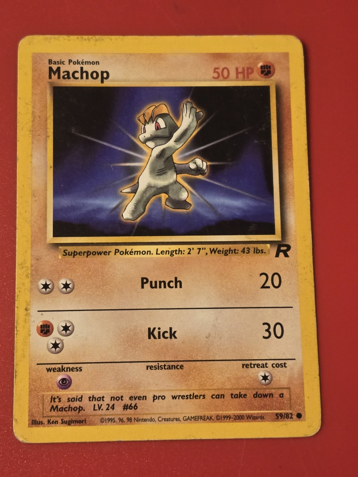 Pokémon Team Rocket 1st Edition Regular Finish Machop 59/82 NM-MT OC252