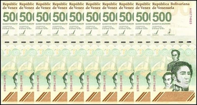 Venezuela 500 Digitales Menge 10 2023-2025 CIR 500 Millionen Bolivar USA VERKÄUFER! - Bild 1 von 3