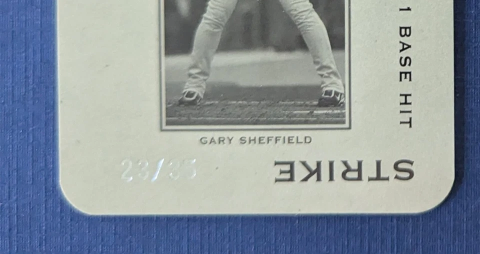 Gary Sheffield 2005 Donruss Throwback Threads Polo Grounds  STRIKE 23/35 Yankees - Image 3 of 4