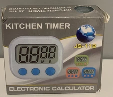 Kitchen Timer Electronic Calculator JS118 Blue