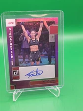 2023 Panini Donruss UFC Taila Santos Purple Foil Signatures Series Auto #SG-TST