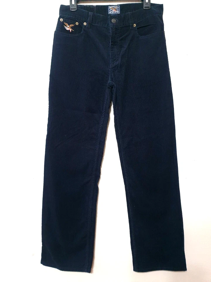 Pantalones de pana American Living talla 20 niños jóvenes rectos negros 100 % algodón nuevos con etiquetas Foto 3 de 4