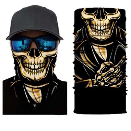 Totenkopf Joker Sturmhaube Halsrohr Schal Fahrrad Manschette Face Maske Bandana - Bild 26 von 37