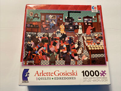 Ceaco Arlette Gosieski Quilts Crazy Quilt Bee Jigsaw Puzzle 1000 Pieces NEW Read