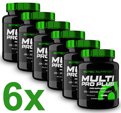 6x Scitec Nutrition Multi Pro Plus 30 Pack (6 Dosen) Vitamine Mineralien Omega 3