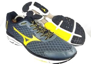 MIZUNO Wave Rider 18 Da Uomo Taglia 14 Athletic Scarpe Da Corsa Scarpe Da  Ginnastica Nero Giallo | eBay