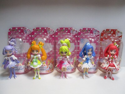 Doki Doki PreCure Figure Cure Doll Set of 5 Glitter Force Combine Save Used BA