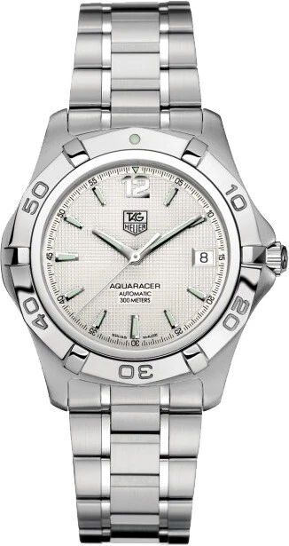 Relógio masculino Tag Heuer Aquaracer 300M WAF2111.BA0806 aço inoxidável mostrador prateado